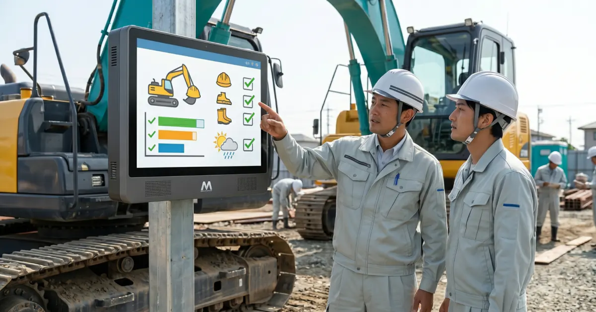ICT施工時代の建設現場｜デジタルサイネージ活用で進む“情報一元化DX”DXICT施工時代の建設現場｜デジタルサイネージ活用で進む“情報一元化DX”