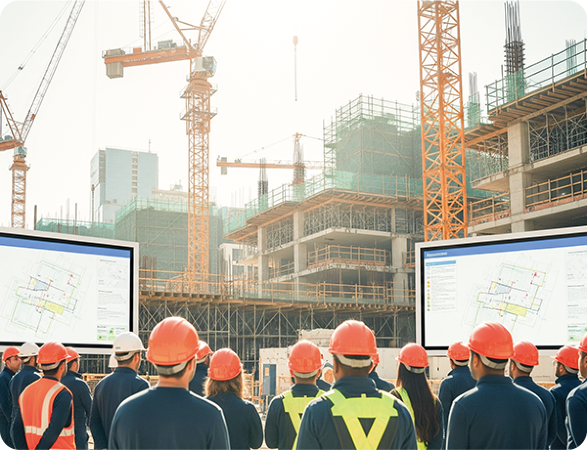 朝礼用として55インチを2台導入